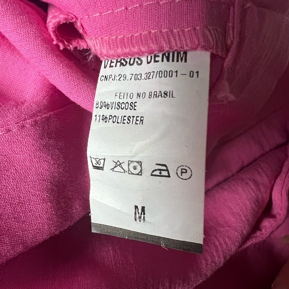 💗 Brazilian Hot Pink Asymmetrical Vest & Shorts Set – Resort Vacation Fit 💗 - Picture 5 of 5